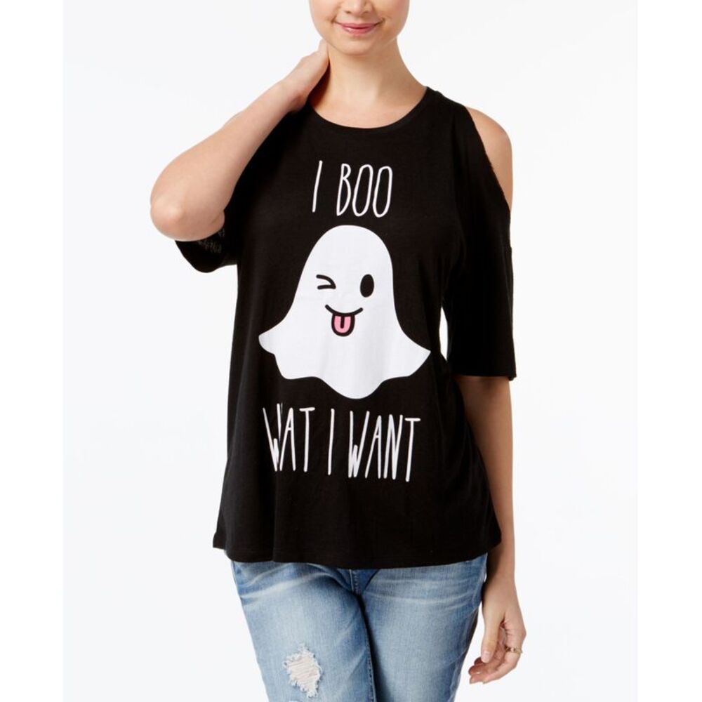 Mighty Fine Juniors Boo Ghost Graphic Top